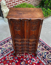 Load image into Gallery viewer, Antique French Cabinet Over Chest 4-Drawers Serpentine Carved Oak c. 1920s