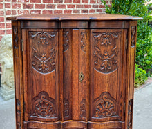 Load image into Gallery viewer, Antique French Cabinet Over Chest 4-Drawers Serpentine Carved Oak c. 1920s