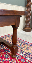 Load image into Gallery viewer, Antique French Country Farm Dining Table Farmhouse LARGE Drawer Oak 98"