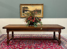 Load image into Gallery viewer, Antique French Country Farm Dining Table Farmhouse LARGE Drawer Oak 98"