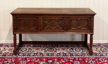 Load image into Gallery viewer, Antique English Jacobean Console Buffet Sideboard Sofa Table Oak c.1930s