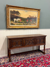 Load image into Gallery viewer, Antique English Jacobean Console Buffet Sideboard Sofa Table Oak c.1930s