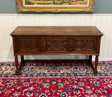 Load image into Gallery viewer, Antique English Jacobean Console Buffet Sideboard Sofa Table Oak c.1930s