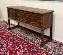 Load image into Gallery viewer, Antique English Jacobean Console Buffet Sideboard Sofa Table Oak c.1930s