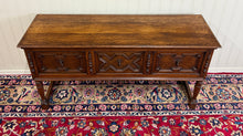 Load image into Gallery viewer, Antique English Jacobean Console Buffet Sideboard Sofa Table Oak c.1930s