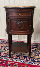 Load image into Gallery viewer, Antique PAIR French Louis XVI Style Marble Top NIghtstands End Tables c.1920s-30
