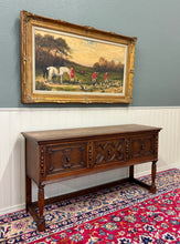 Load image into Gallery viewer, Antique English Jacobean Console Buffet Sideboard Sofa Table Oak c.1930s