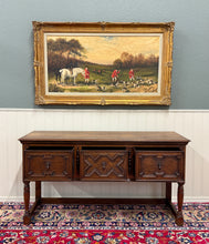 Load image into Gallery viewer, Antique English Jacobean Console Buffet Sideboard Sofa Table Oak c.1930s