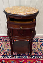 Load image into Gallery viewer, Antique PAIR French Louis XVI Style Marble Top NIghtstands End Tables c.1920s-30