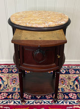 Load image into Gallery viewer, Antique PAIR French Louis XVI Style Marble Top NIghtstands End Tables c.1920s-30
