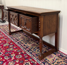 Load image into Gallery viewer, Antique English Jacobean Console Buffet Sideboard Sofa Table Oak c.1930s