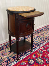 Load image into Gallery viewer, Antique PAIR French Louis XVI Style Marble Top NIghtstands End Tables c.1920s-30