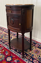 Load image into Gallery viewer, Antique PAIR French Louis XVI Style Marble Top NIghtstands End Tables c.1920s-30