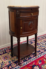 Load image into Gallery viewer, Antique PAIR French Louis XVI Style Marble Top NIghtstands End Tables c.1920s-30