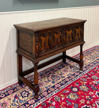 Load image into Gallery viewer, Antique English Jacobean Sideboard Server Entry Sofa Table Oak c.1920s-30s