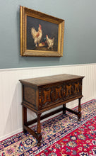 Load image into Gallery viewer, Antique English Jacobean Sideboard Server Entry Sofa Table Oak c.1920s-30s