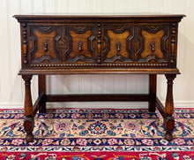 Load image into Gallery viewer, Antique English Jacobean Sideboard Server Entry Sofa Table Oak c.1920s-30s