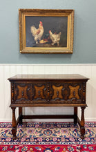 Load image into Gallery viewer, Antique English Jacobean Sideboard Server Entry Sofa Table Oak c.1920s-30s