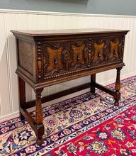 Load image into Gallery viewer, Antique English Jacobean Sideboard Server Entry Sofa Table Oak c.1920s-30s