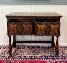 Load image into Gallery viewer, Antique English Jacobean Sideboard Server Entry Sofa Table Oak c.1920s-30s