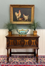 Load image into Gallery viewer, Antique English Jacobean Sideboard Server Entry Sofa Table Oak c.1920s-30s