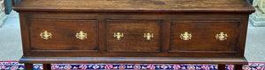 Antique English Georgian Sofa Table Entry Table Console 3 Drawers Oak 19th C