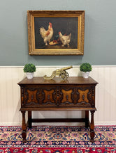 Load image into Gallery viewer, Antique English Jacobean Sideboard Server Entry Sofa Table Oak c.1920s-30s