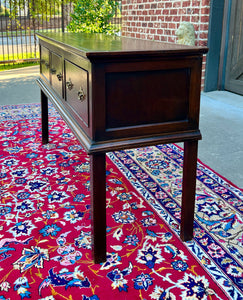 Antique English Georgian Sofa Table Entry Table Console 3 Drawers Oak 19th C