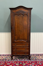 Load image into Gallery viewer, Antique French Louis XV Style Armoire Linen Cabinet Chest Bonnetiere Oak
