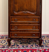 Load image into Gallery viewer, Antique French Louis XV Style Armoire Linen Cabinet Chest Bonnetiere Oak