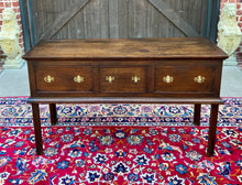 Load image into Gallery viewer, Antique English Georgian Sofa Table Entry Table Console 3 Drawers Oak 19th C