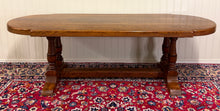 Load image into Gallery viewer, Antique French Country Dining Table Farmhouse Double Baluster Honey Oak 1930s