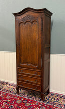 Load image into Gallery viewer, Antique French Louis XV Style Armoire Linen Cabinet Chest Bonnetiere Oak