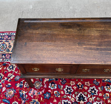 Load image into Gallery viewer, Antique English Georgian Sofa Table Entry Table Console 3 Drawers Oak 19th C