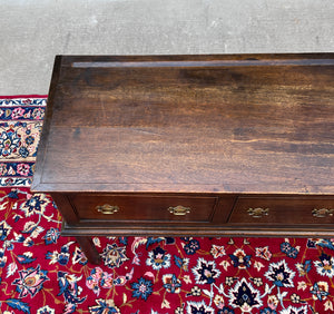 Antique English Georgian Sofa Table Entry Table Console 3 Drawers Oak 19th C