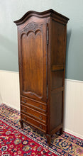 Load image into Gallery viewer, Antique French Louis XV Style Armoire Linen Cabinet Chest Bonnetiere Oak