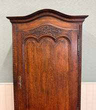 Load image into Gallery viewer, Antique French Louis XV Style Armoire Linen Cabinet Chest Bonnetiere Oak