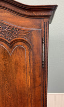 Load image into Gallery viewer, Antique French Louis XV Style Armoire Linen Cabinet Chest Bonnetiere Oak