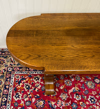 Load image into Gallery viewer, Antique French Country Dining Table Farmhouse Double Baluster Honey Oak 1930s