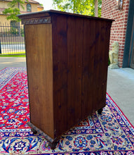 Load image into Gallery viewer, Antique French Breton Cabinet Cupboard Storage Bookcase Entry Carved Oak 19th C