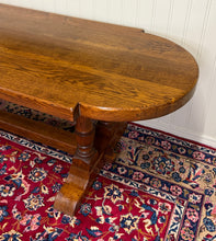 Load image into Gallery viewer, Antique French Country Dining Table Farmhouse Double Baluster Honey Oak 1930s