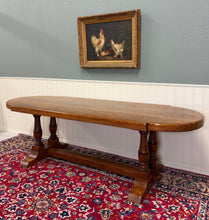 Load image into Gallery viewer, Antique French Country Dining Table Farmhouse Double Baluster Honey Oak 1930s