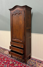 Load image into Gallery viewer, Antique French Louis XV Style Armoire Linen Cabinet Chest Bonnetiere Oak