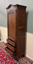 Load image into Gallery viewer, Antique French Louis XV Style Armoire Linen Cabinet Chest Bonnetiere Oak