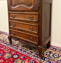 Load image into Gallery viewer, Antique French Louis XV Style Armoire Linen Cabinet Chest Bonnetiere Oak