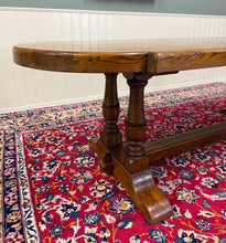 Load image into Gallery viewer, Antique French Country Dining Table Farmhouse Double Baluster Honey Oak 1930s