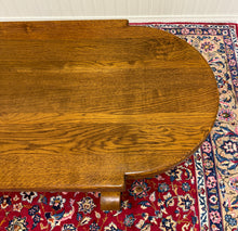 Load image into Gallery viewer, Antique French Country Dining Table Farmhouse Double Baluster Honey Oak 1930s