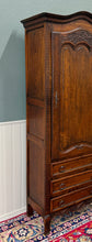 Load image into Gallery viewer, Antique French Louis XV Style Armoire Linen Cabinet Chest Bonnetiere Oak