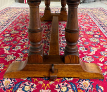 Load image into Gallery viewer, Antique French Country Dining Table Farmhouse Double Baluster Honey Oak 1930s
