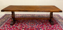 Load image into Gallery viewer, Antique French Country Farm Dining Table Farmhouse Trestle Base Oak c.1890s
